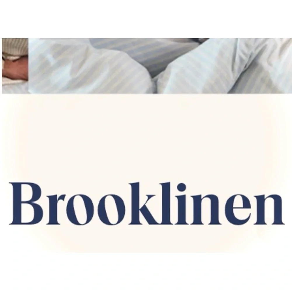 BROOKLINEN || Standard Reversible Linen Quilted Shams Set Pebble Grey Stripe